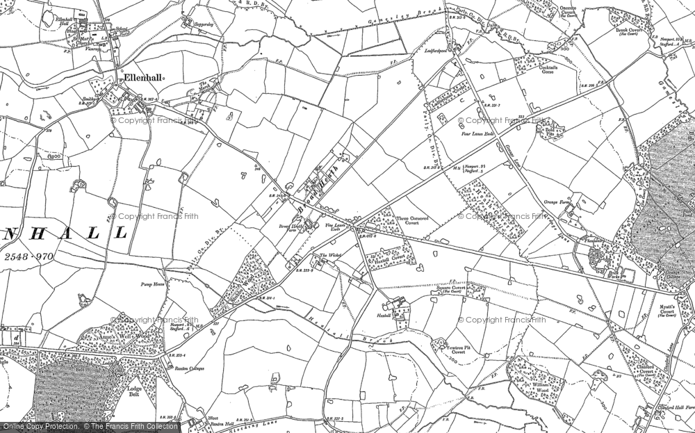 Old Map of Broad Heath, 1880 in 1880