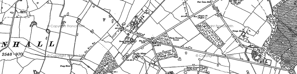 Old map of Broad Heath in 1880