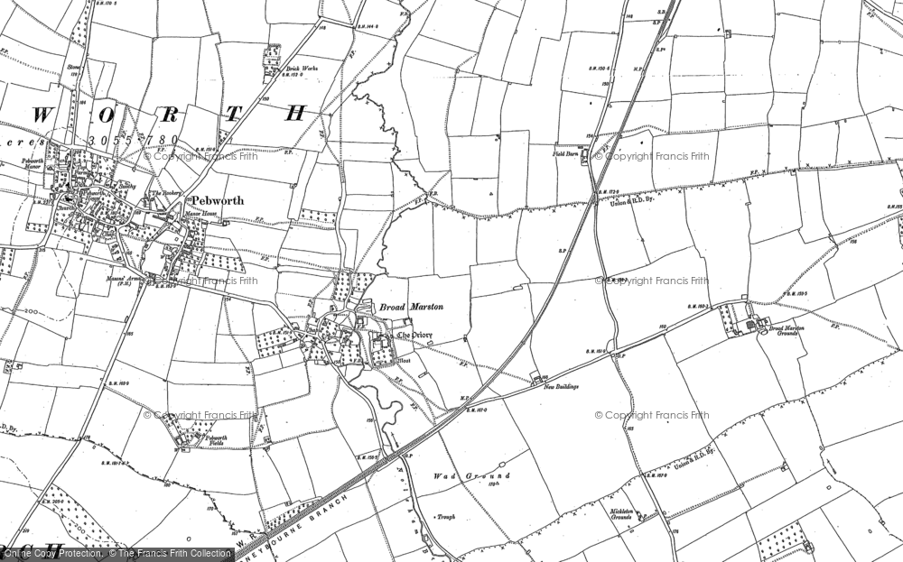 Old Map of Broad Marston, 1900 in 1900