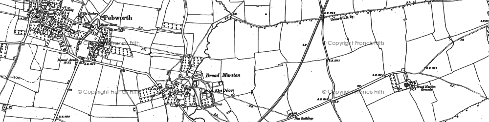 Old map of Broad Marston in 1900