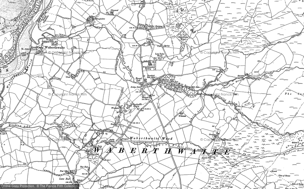 Old Map of Historic Map covering Whitrow Beck in 1897
