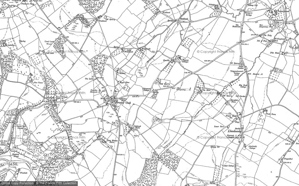 Old Map of Broad Oak, 1903 in 1903