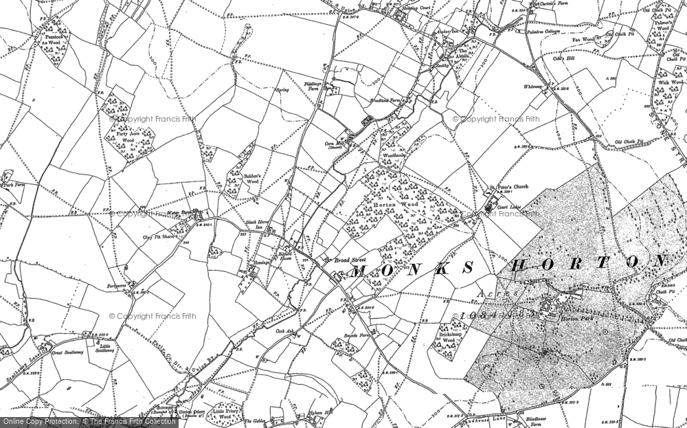 Old Map of Historic Map covering Blindhouse in 1896