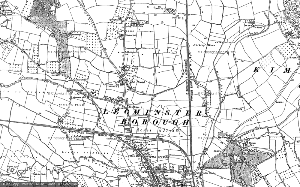 Old Map of Broad, The, 1885 in 1885