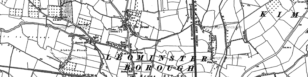 Old map of Broad, The in 1885