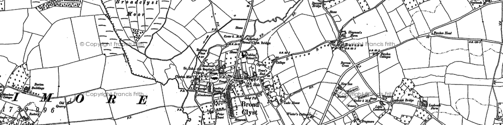 Old map of Higher Burrowtown in 1886