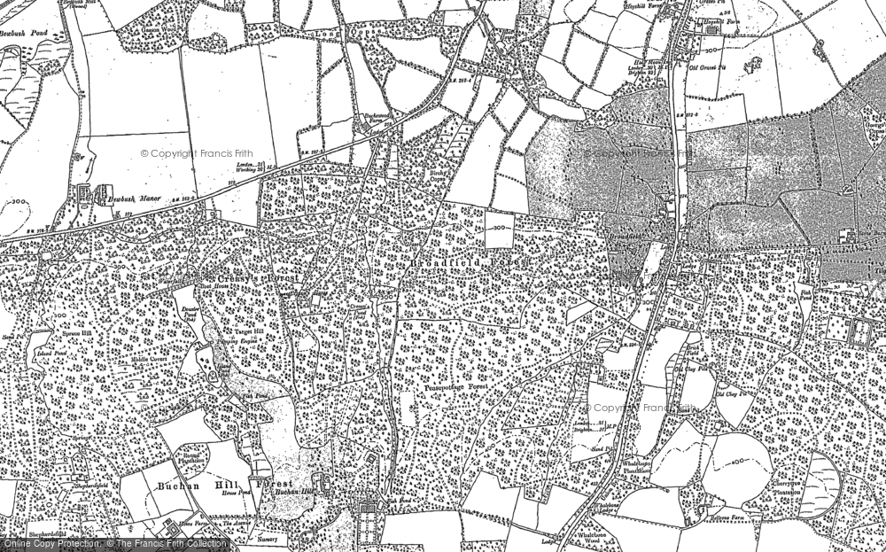Old Map of Broadfield, 1895 - 1909 in 1895
