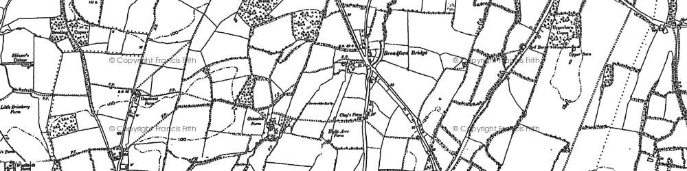 Old map of Broadford Bridge in 1895
