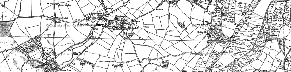 Old map of Colliton in 1887