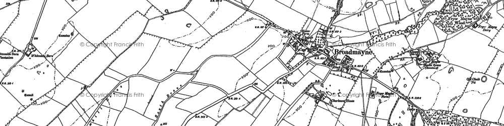 Old map of Broadmayne in 1886