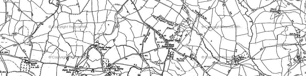 Old map of Broadoak in 1886
