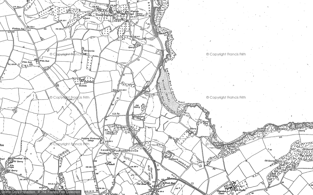 Old Map of Broadsands, 1886 - 1938 in 1886