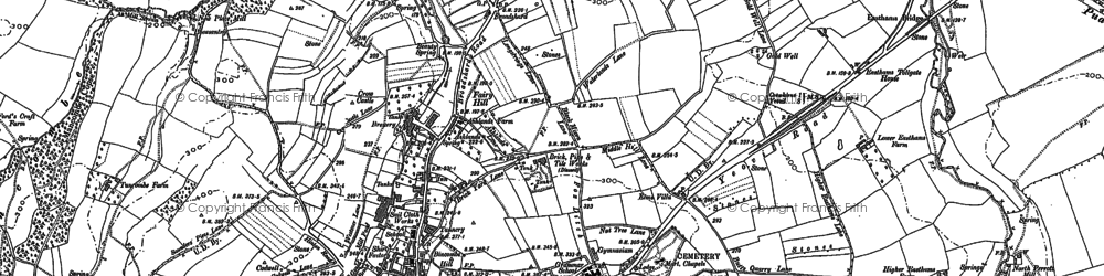 Old map of Broadshard in 1886