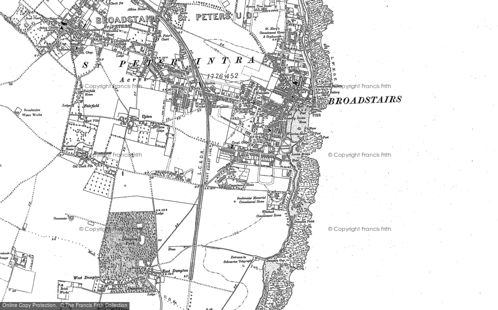 Old Map of Broadstairs, 1905 in 1905
