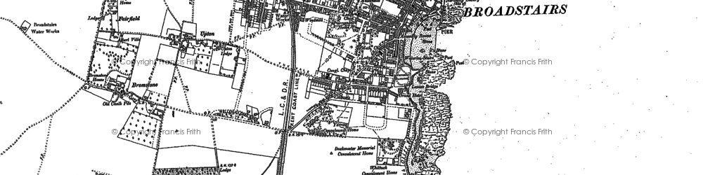 Old map of Broadstairs in 1905