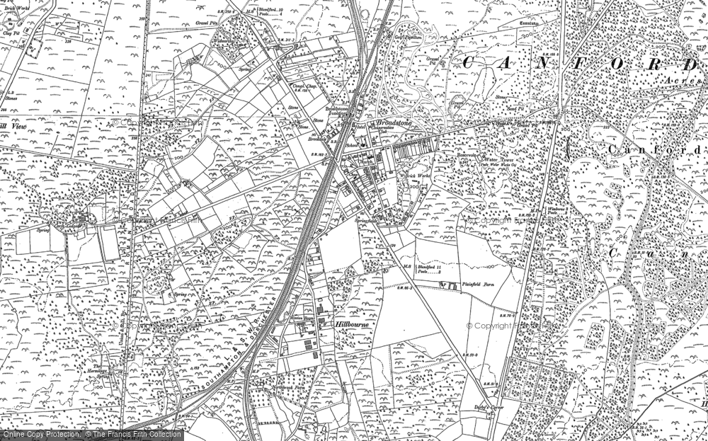 Old Map of Broadstone, 1887 - 1900 in 1887