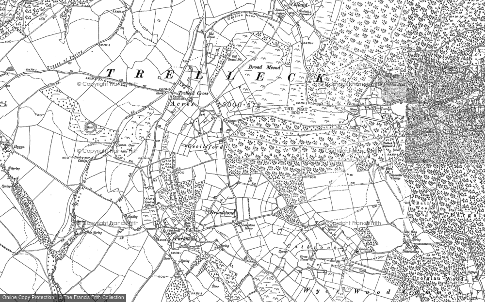 Old Map of Broadstone, 1900 in 1900