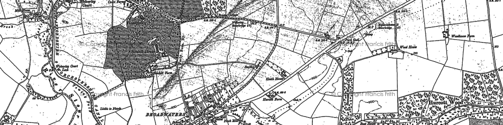 Old map of Broadwaters in 1882