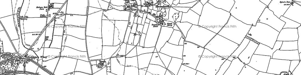 Old map of Broadwell in 1885