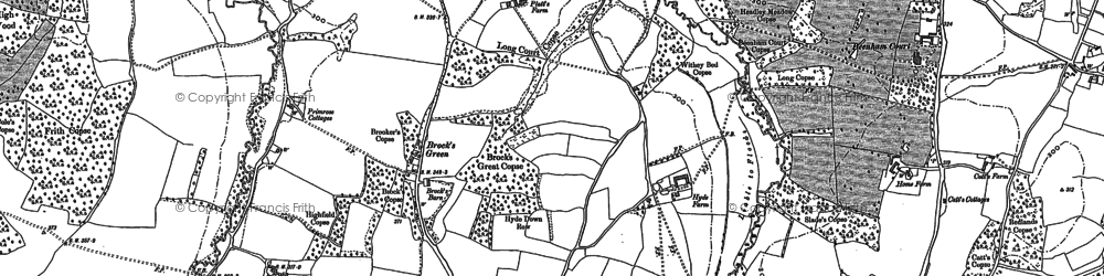 Old map of Brock's Green in 1894