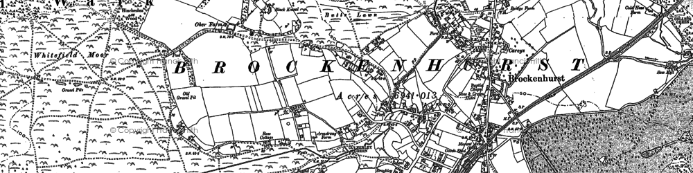 Old map of Brockenhurst in 1896