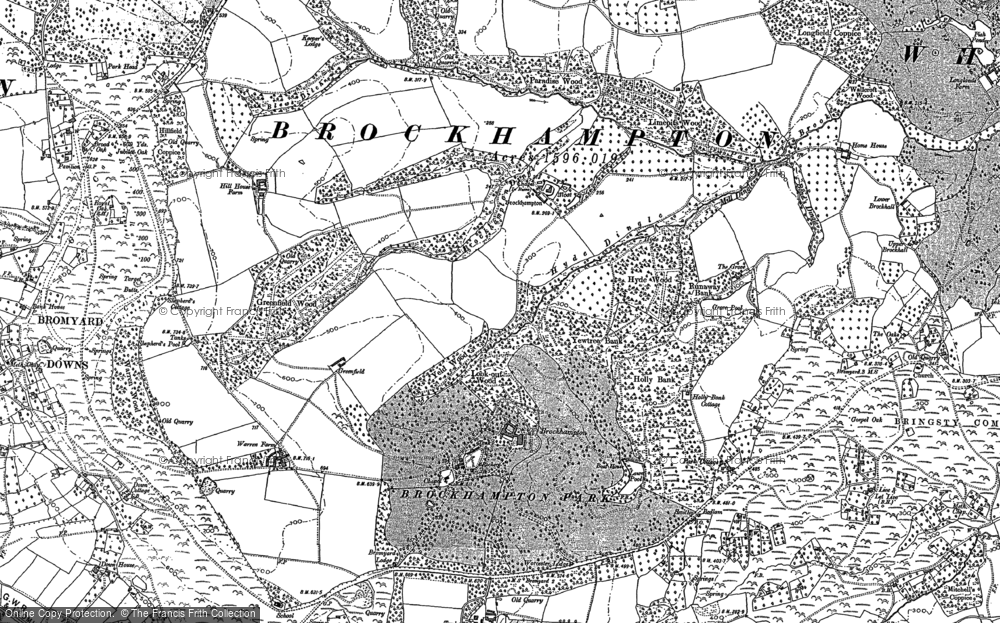 Old Map of Brockhampton, 1885 in 1885