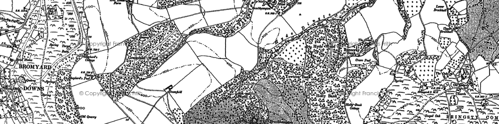 Old map of Brockhampton in 1885