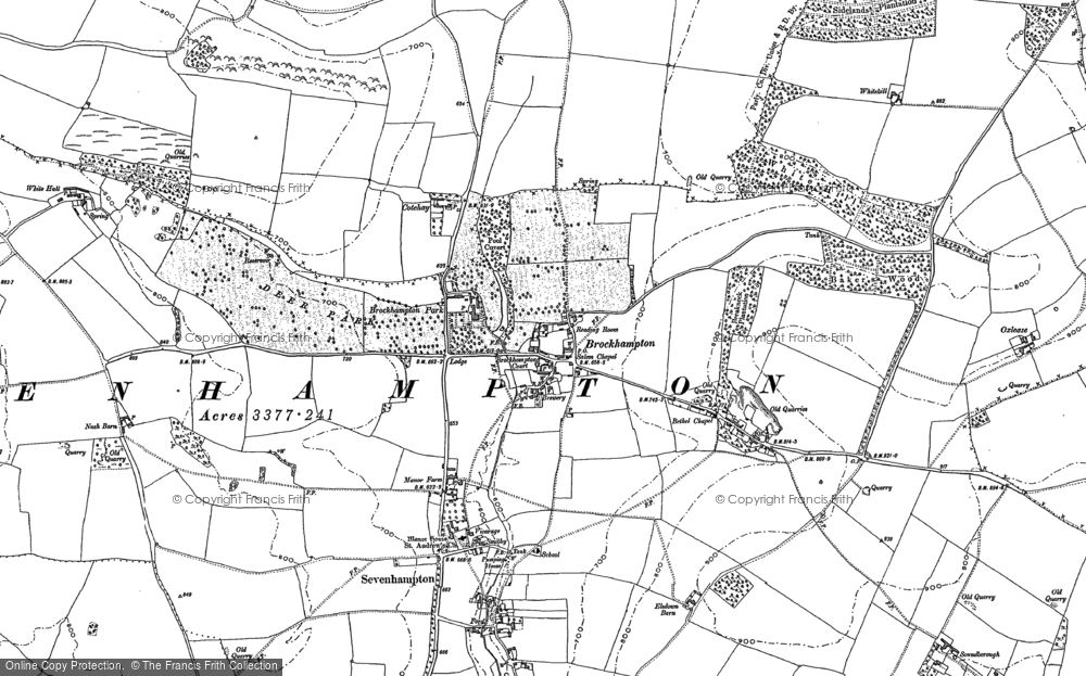 Old Map of Historic Map covering Brockhampton Park in 1905