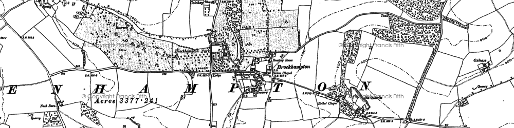 Old map of Brockhampton in 1905