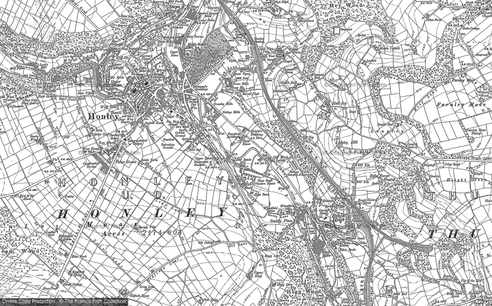 Old Map of Brockholes, 1888 in 1888