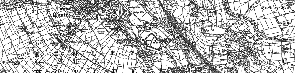 Old map of Brockholes in 1888