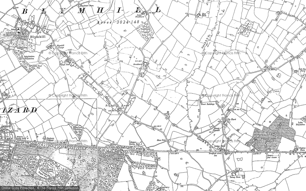Old Map of Brockhurst, 1900 in 1900