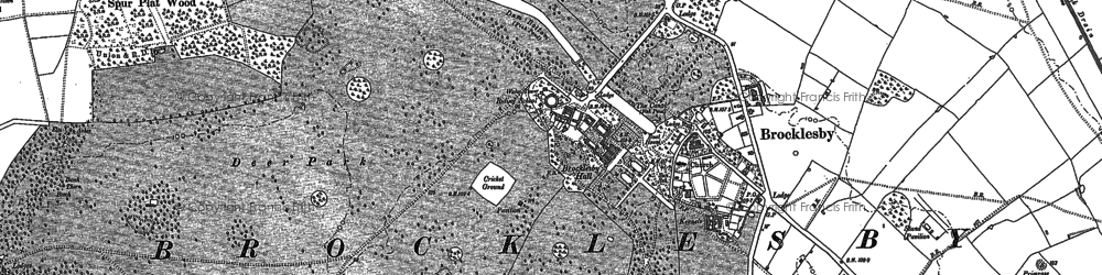 Old map of Brocklesby Park in 1886