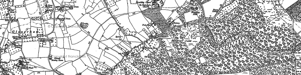 Old map of Brockley in 1883