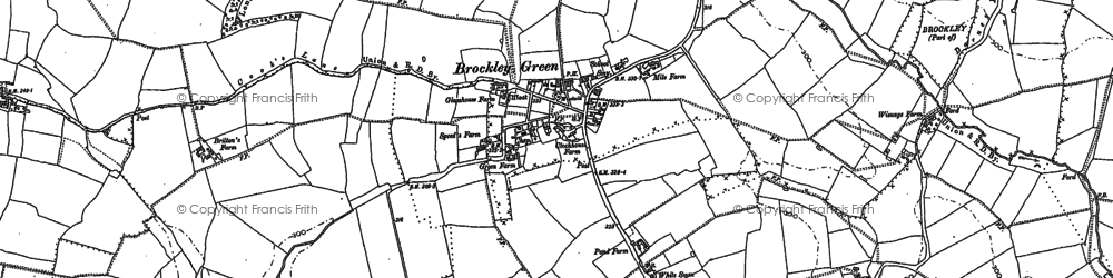 Old map of Brockley in 1884