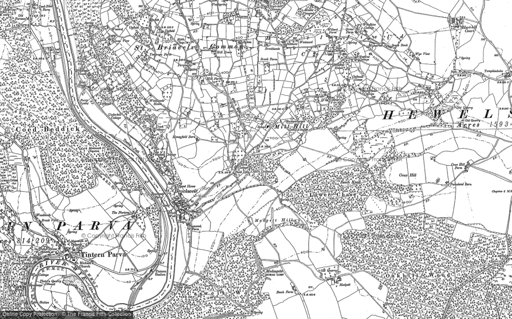 Old Map of Brockweir, 1900 in 1900