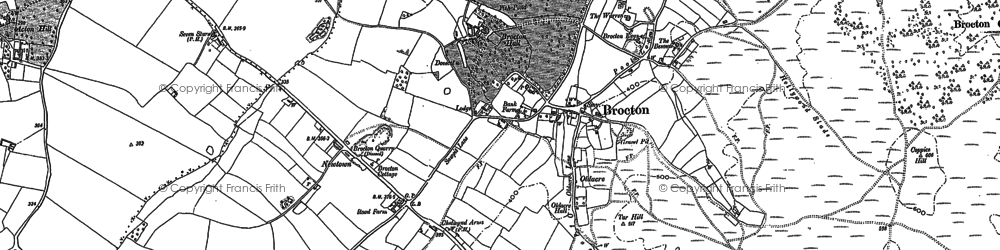 Old map of Brocton Coppice in 1881