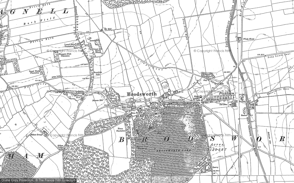 Old Map of Brodsworth, 1891 - 1904 in 1891