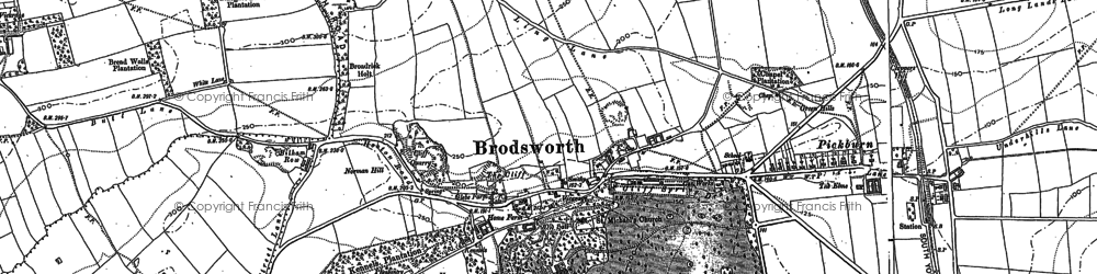 Old map of Brodsworth in 1891