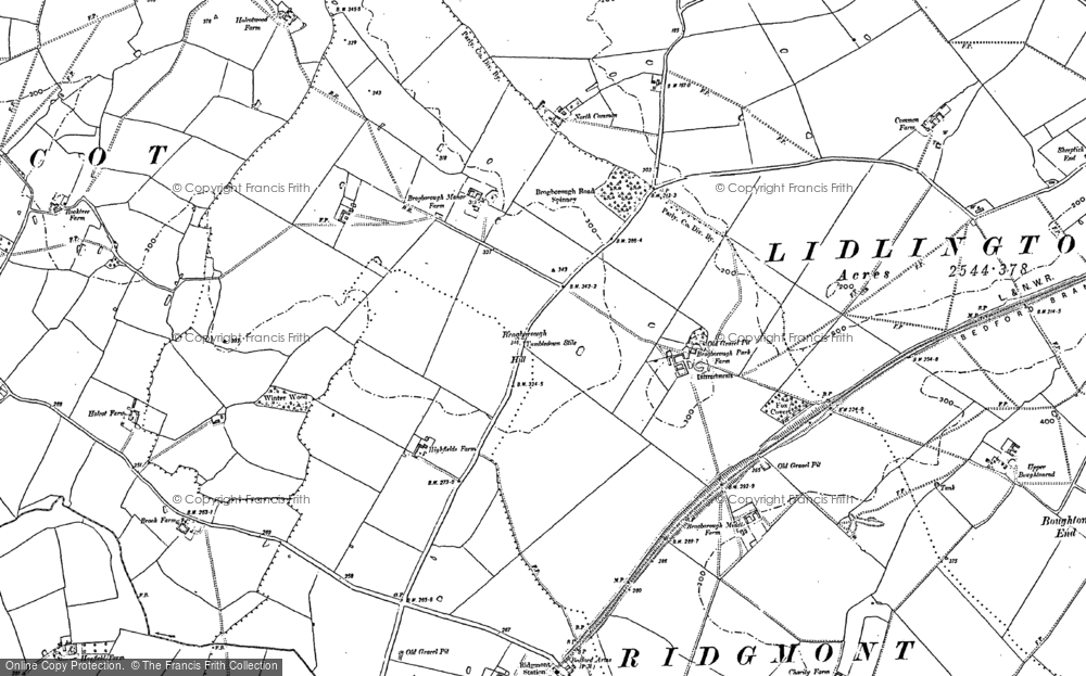Old Map of Historic Map covering Ridgmont in 1882