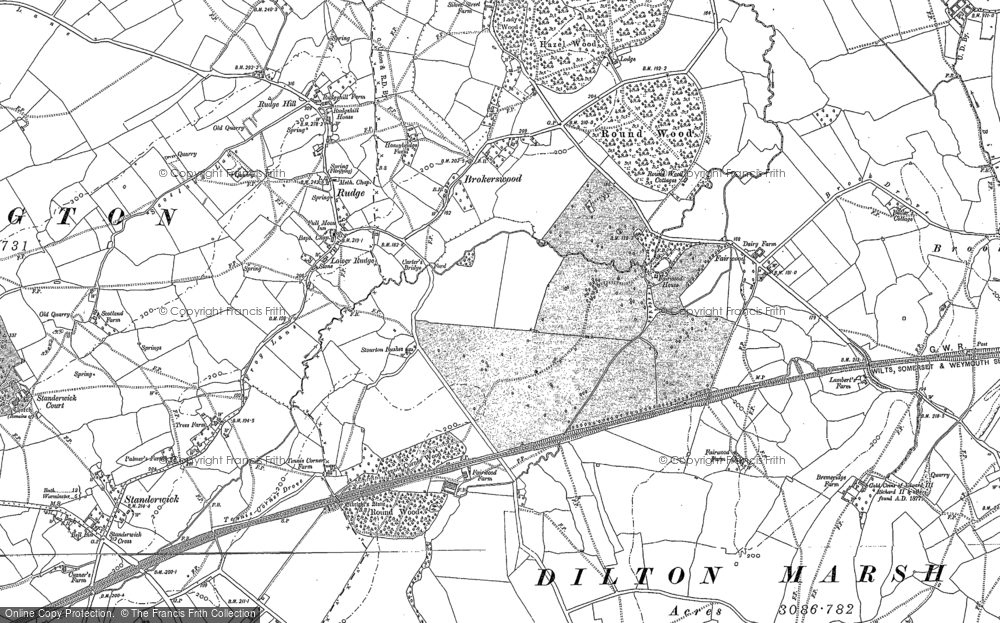 Old Map of Brokerswood, 1922 in 1922