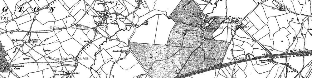 Old map of Brokerswood in 1922
