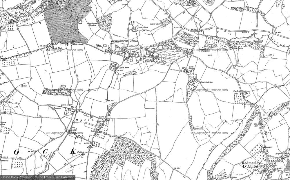 Old Map of Bromesberrow Heath, 1883 - 1901 in 1883