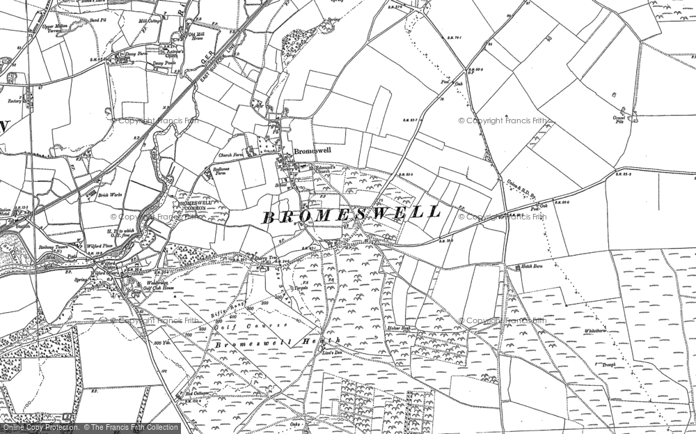 Old Map of Bromeswell, 1881 - 1902 in 1881