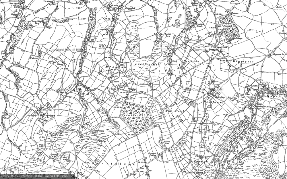 Old Map of Historic Map covering Lyde in 1901