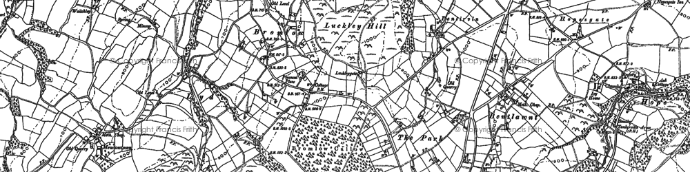 Old map of Lyde in 1901