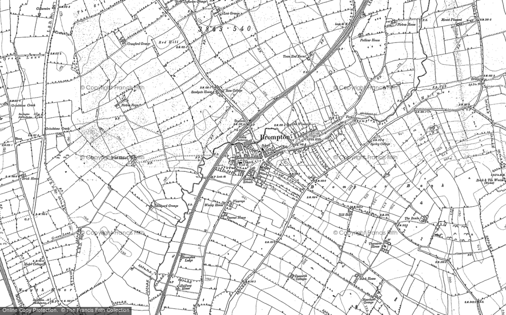 Old Map of Historic Map covering Leascar in 1891