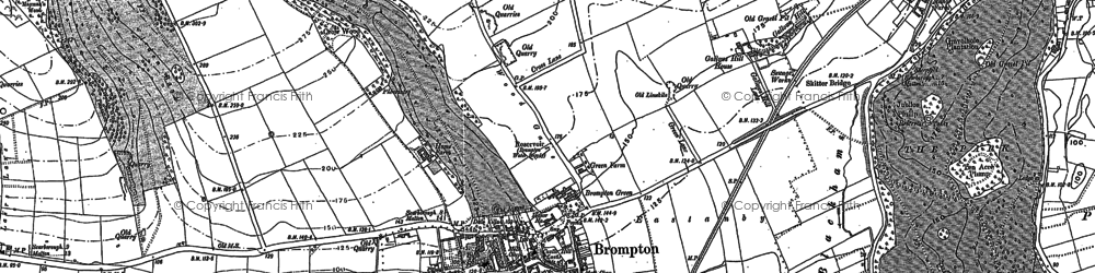 Old map of Brompton Ings in 1889