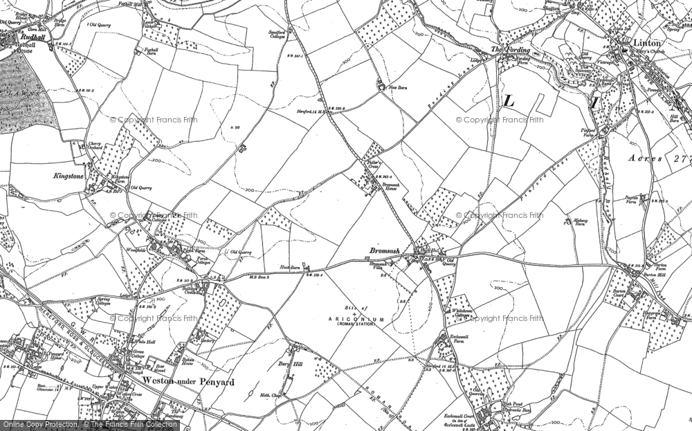 Old Map of Historic Map covering Kingstone in 1903
