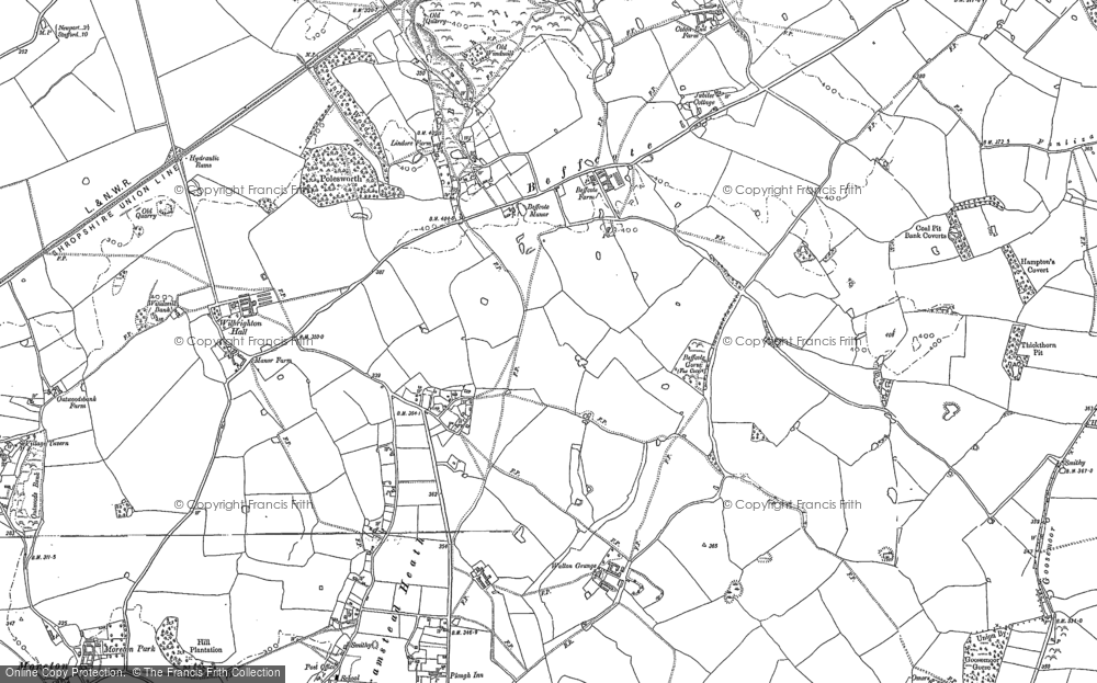 Old Map of Bromstead Common, 1880 - 1882 in 1880